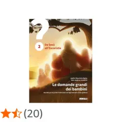 Copertina libro "Le domande grandi dei bambini": Gesù benedice bambini, affronta il tema a che età si fa la comunione.