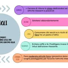 Consigli utili per alleviare i primi sintomi della gravidanza: ridurre lo stress, idratarsi, cibi ricchi di fibre, tisane rilassanti e attività fisica moderata.