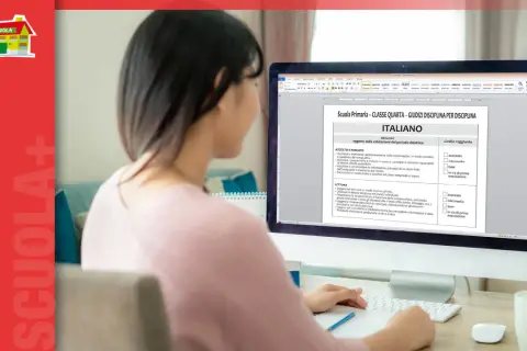 Valutazione scolastica per la scuola elementare: scheda per la disciplina di Italiano, con obiettivi e livelli di raggiungimento.