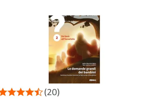 Copertina libro "Le domande grandi dei bambini": Gesù benedice bambini, affronta il tema a che età si fa la comunione.
