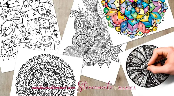 Disegni per la mamma a matita: mostri buffi, mandala intricati e un fiore colorato. Un'idea creativa per rilassarsi.