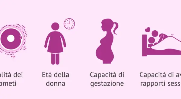 Icone: qualità gameti, età donna, gravidanza, rapporti sessuali. Non è possibile avere un ciclo due volte in un mese.