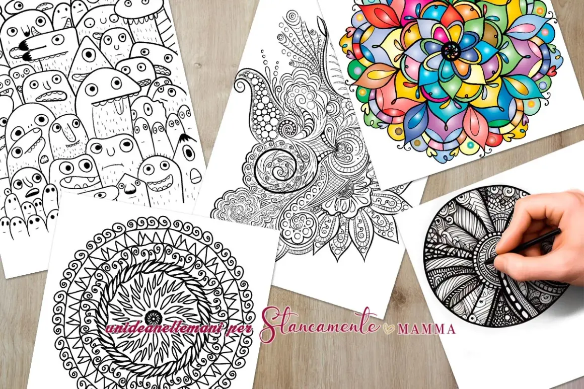 Disegni per la mamma a matita: mostri buffi, mandala intricati e un fiore colorato. Un'idea creativa per rilassarsi.